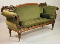 A William IV mahogany show frame sofa