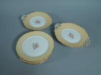 A mid 19thC English porcelain part dessert service