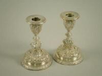 A pair of Victorian Elkington & Co candlesticks