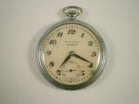 An Agefa chronometer in Art Deco style chrome plated case.