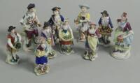 A quantity of late 19th/early 20thC German porcelain figures