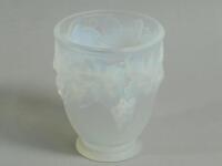 An Etling Lalique style opalescent glass vase