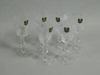 A set of six Edinburgh Crystal wine goblets