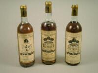 Three bottles of Monbazillac