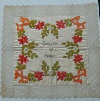 An early 20thC embroidered silk scarf