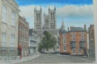 M J Neale. Lincoln Cathedral from Castle Square