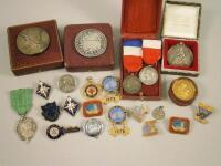 A quantity of French medals and medallions