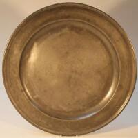 A 18thC pewter charger