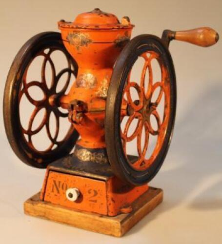 An early 20thC American Enterprise coffee grinder