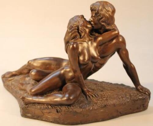 A 20thC spelter figure group by John Letts