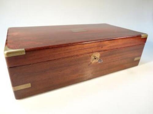 A 19thC mahogany writing slope