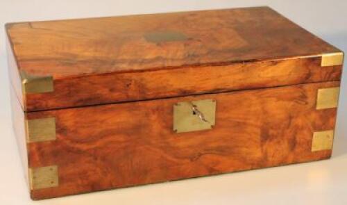 A 19thC walnut writing slope