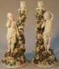 A pair of Sitzendorf candlesticks