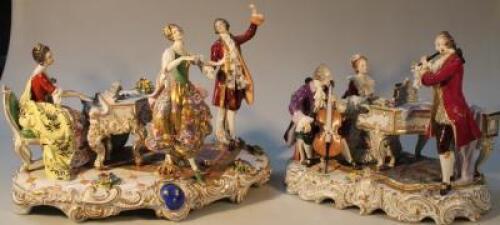 A Continental porcelain figure group