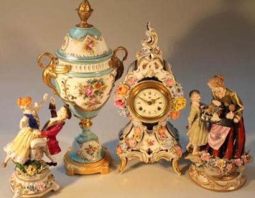 A Reine porcelain clock