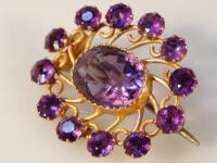 An Edwardian `brooch stamped 9ct