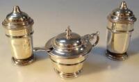 A George V silver cruet set