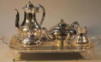 A four piece silver plated coffee service