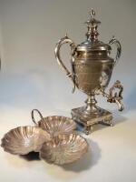 An Edwardian silver plated samovar