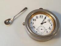 An Edwardian silver plated Goliath pocket watch