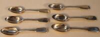 A set of six Victorian silver teaspoons