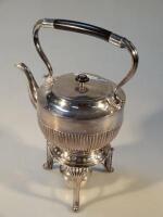 An early 20thC silver plated spirit kettle