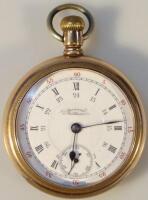 A gold plated pocket watch