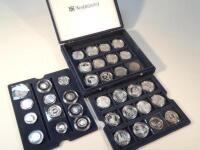 A quantity of silver commemorative proof coins