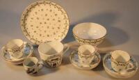 An early 20thC porcelain part tea service