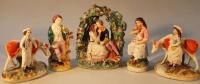 A quantity of 19thC and later Staffordshire pottery figures