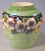 An early 20thC Maling pottery vase