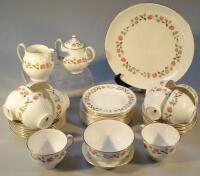 A Wedgwood India Rose pattern part tea service