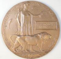 A WWI death plaque