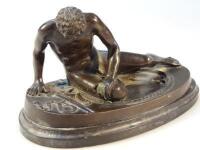 An early 20thC French spelter figure