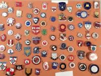 A quantity of enamel football badges