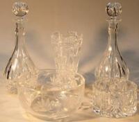 A quantity of crystal and glassware