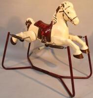 A 1960s metal rocking horse