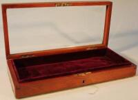 An early 20thC mahogany display case