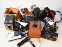 A quantity of various cameras