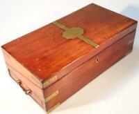 A 19thC mahogany campaign writing slope