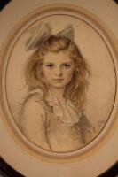 Eugenie Richards (20thC). Portrait of child quarter profile