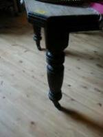 A 19thC - Scrubtop pine kitchen table with canted corners