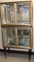 A mid 20thC glazed Italian display cabinet