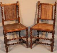 A pair of early 20thC oak chairs