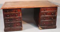 *A 19thC mahogany partner's desk