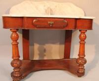 A late Victorian marble topped washstand