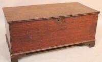 An early 20thC oak blanket box