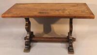 A 19thC elm refectory table