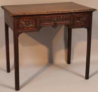 An early 19thC oak lowboy