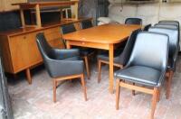 A 1960's teak retro dining suite